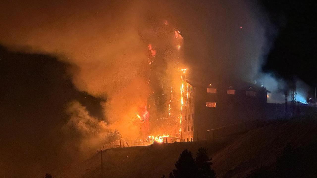 Kartalkaya'da otel yangınında yaralılar var
